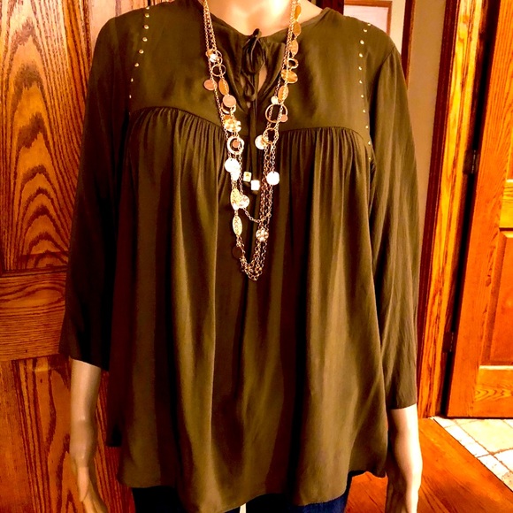 ✤👽❥❥5 4 $25 Lightweight M-Large Olive Green Uber Super Soft Compy Tunic! - Picture 4 of 6